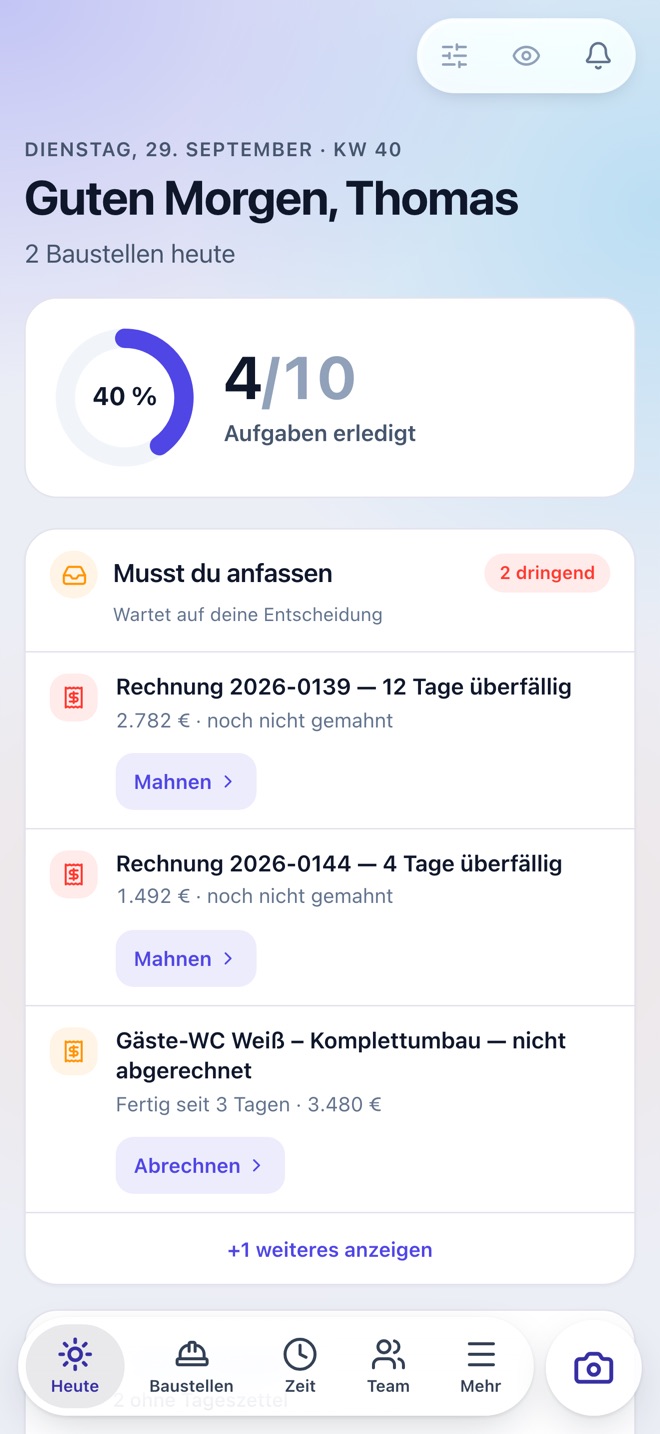 Werkerly auf dem iPhone